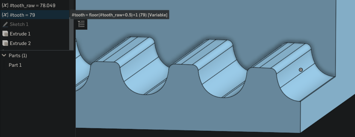 cad pulley teeth profile