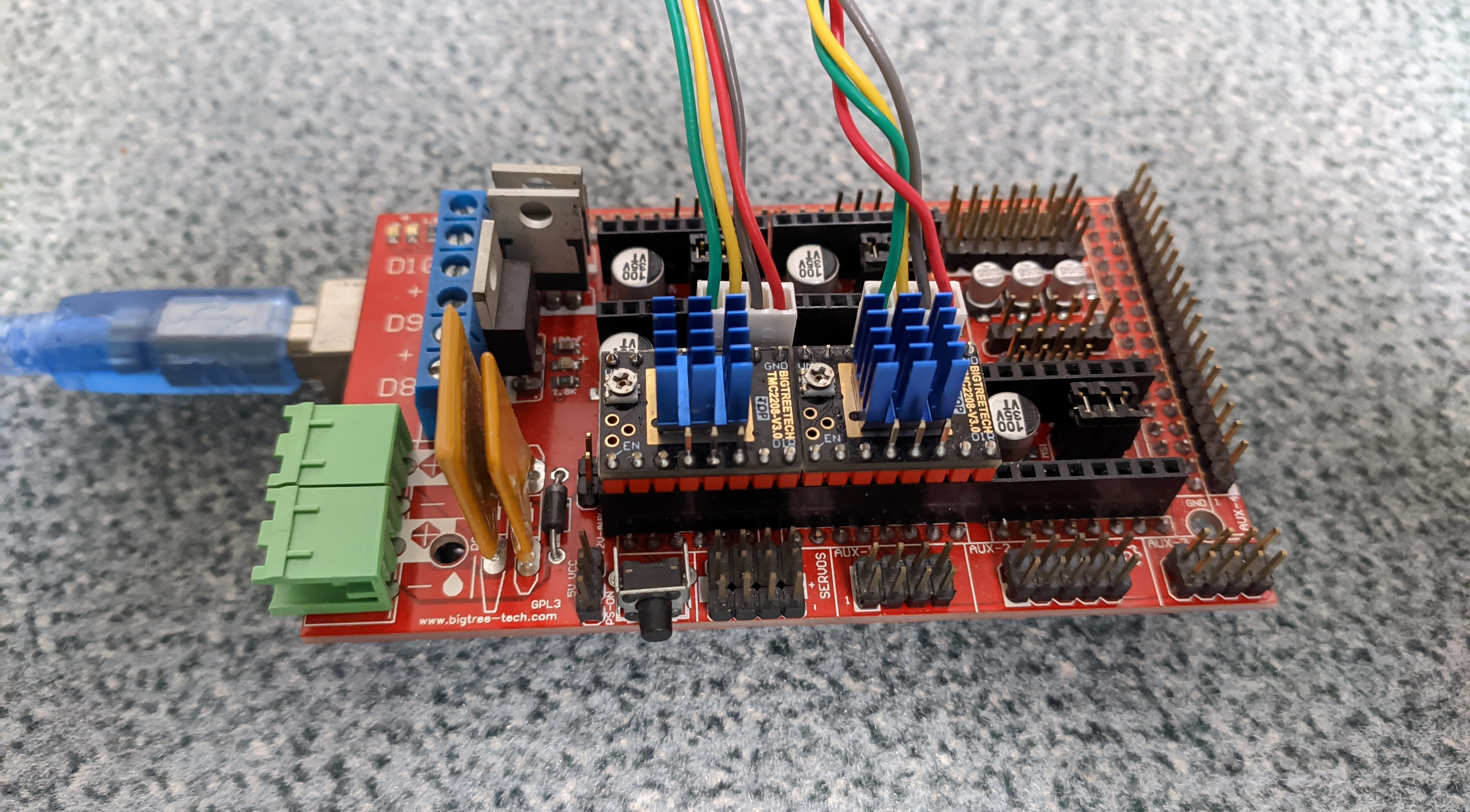 RAMPS PCB with stepper drivers