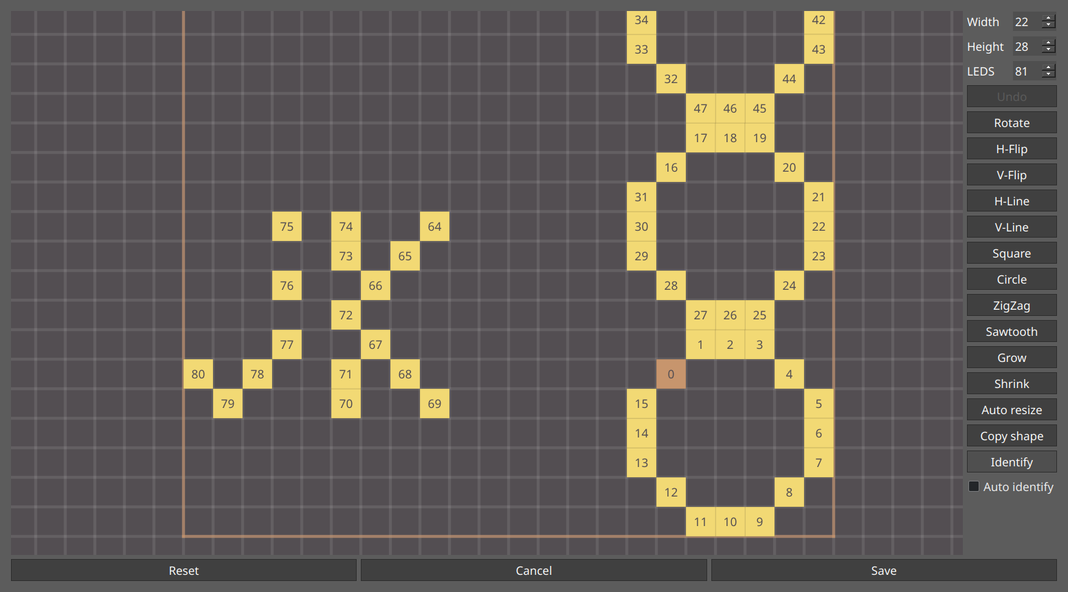 OpenRGB visual map custom shape