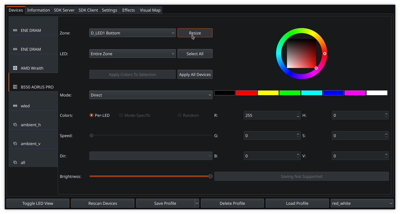 OpenRGB resize device